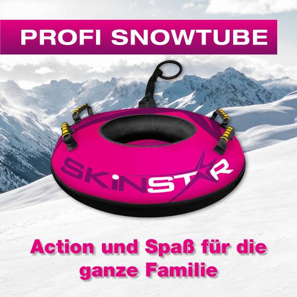 SkinStar Profi Snowtube pink Ø 70cm Rodelreifen Schneereifen Schlitten Bob